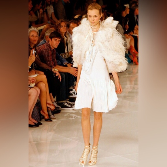 Ralph Lauren Collection White Mini Cocktail Dress Flare Drop Waist Runway 2012 S - Picture 8 of 13